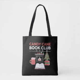 Bolsa Tote Bookish Christmas Candy Cane Book Club Bookish