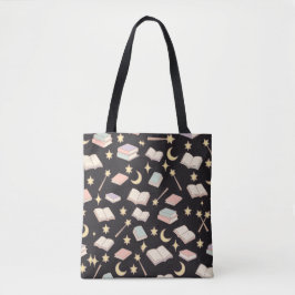 Bolsa Tote Bookish Girl Cute Magic Dark