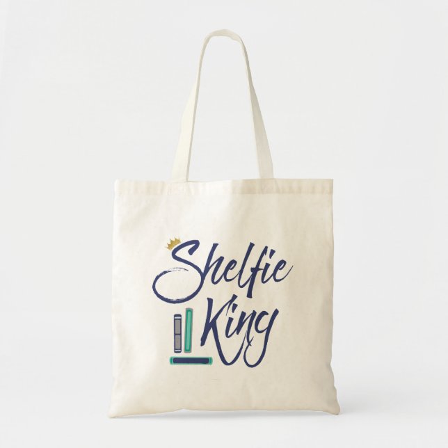 Bolsa Tote Booklover Shelfie King (Frente)