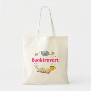 Bolsa Tote Booktrovertido para Amantes de Livros Loucos