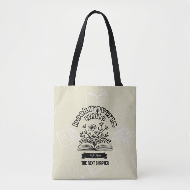 Bolsa Tote "Booktroverts Unite" (Frente)