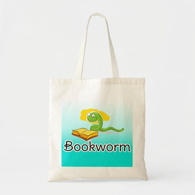 Bolsa Tote Bookworm Cute com Óculos (Frente)