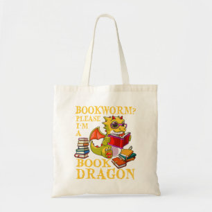 Bolsa Tote Bookworm Please I'm A Book Dragon