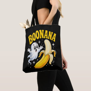 Bolsa Tote Boonana Fantasma Banana Cute Halloween
