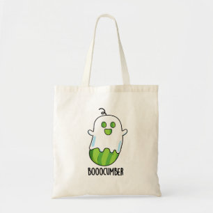 Bolsa Tote Booocumber Funny Ghost Cucumber Pun