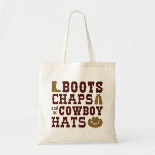Bolsa Tote Boots Chaps E Chapéus De Cowboy