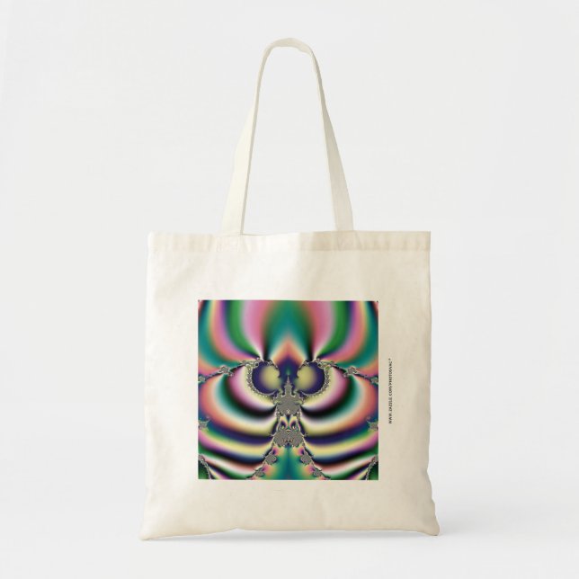 Bolsa Tote Borboleta Arco-íris (Frente)