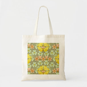 Bolsa Tote Borboleta Arte Botânica Floral Nouveau
