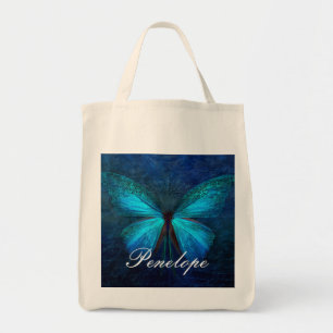 Bolsa Tote Borboleta Azul de Alegria e Sorte
