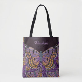 Bolsa Tote Borboleta azul de Morpho personalizada
