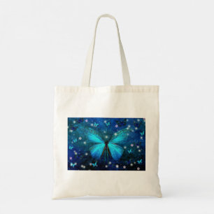 Bolsa Tote Borboleta Azul Elegante