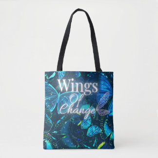 Bolsa Tote borboleta azul estética caprichosa minimalista Cit