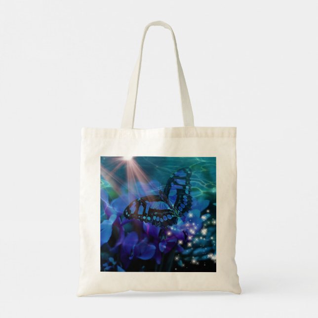 Bolsa Tote Borboleta Azul Mágica (Verso)