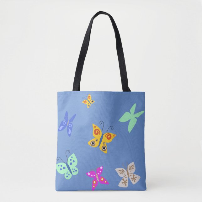 Bolsa Tote Borboleta Colorida  (Frente)