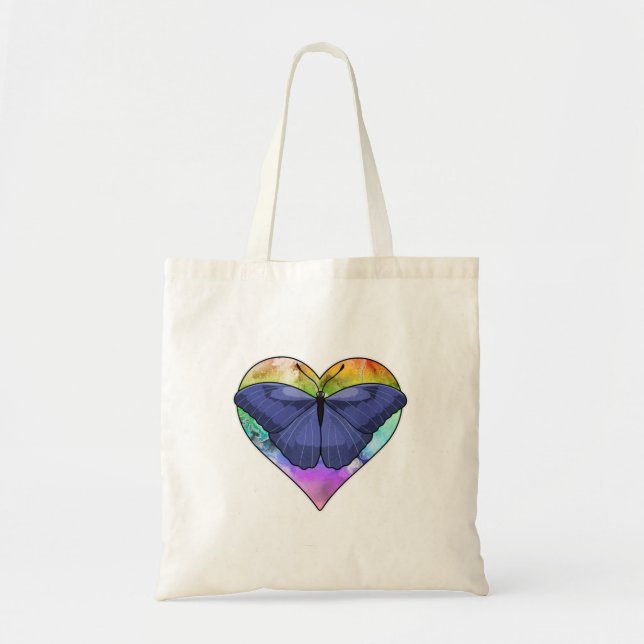 Bolsa Tote Borboleta com Coração (Frente)