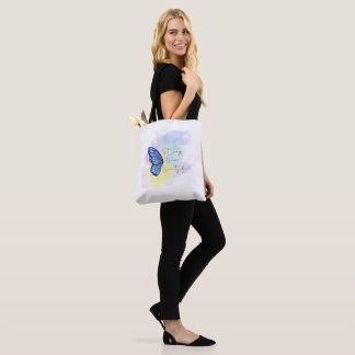 Bolsa Tote borboleta com forte corajosa linda