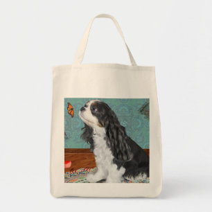 Bolsa Tote Borboleta com saco de impressão de cão