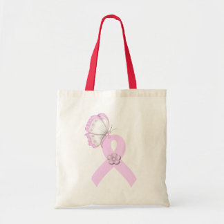 Bolsa Tote Borboleta cor-de-rosa da fita