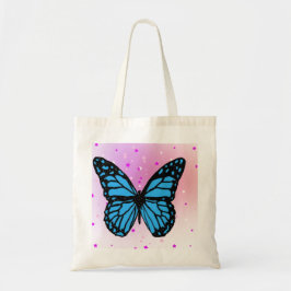 Bolsa Tote borboleta de fantasia azul