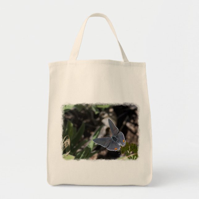 Bolsa Tote Borboleta de Hairstreak cinzenta (Frente)