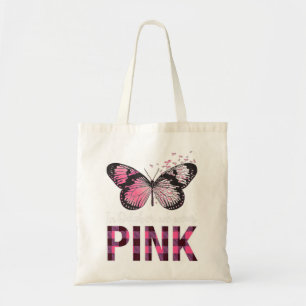 Bolsa Tote Borboleta de Sensibilização para o Cancer - Em out
