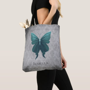 Bolsa Tote Borboleta de Teal Jeweled