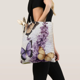 Bolsa Tote Borboleta Floral