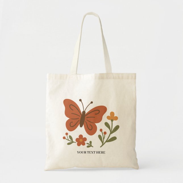 Bolsa Tote Borboleta Floral (Frente)