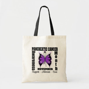 Bolsa Tote Borboleta - mês da consciência do câncer de