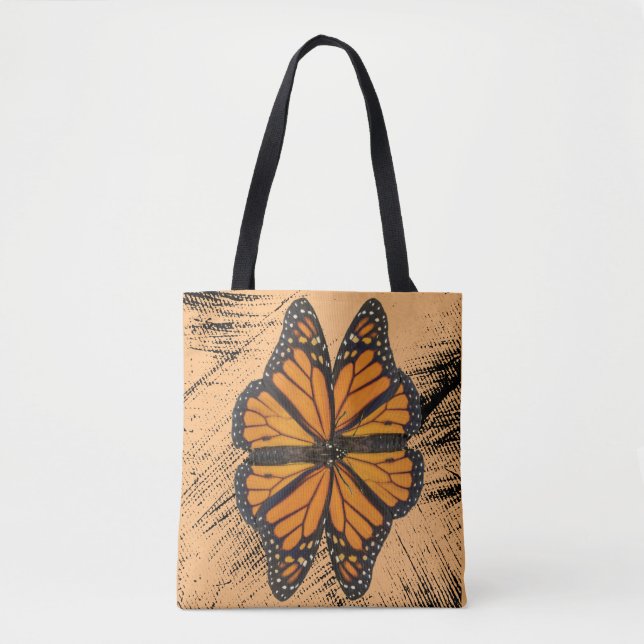 Bolsa Tote Borboleta Monarca Flor (Frente)