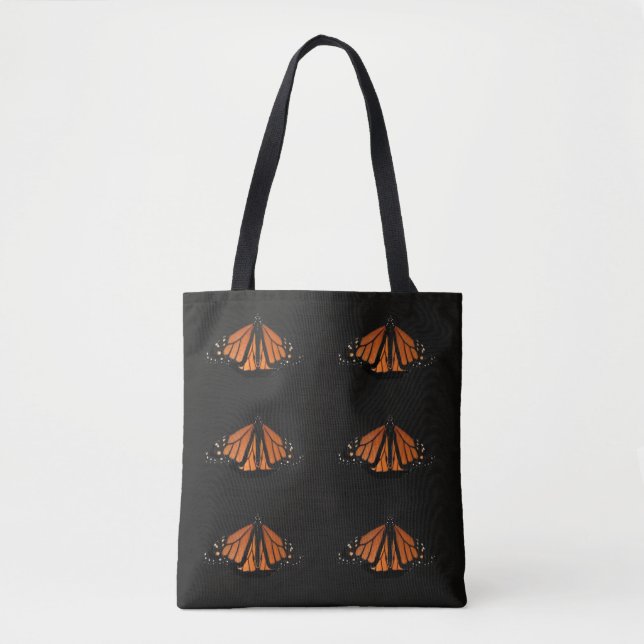 Bolsa Tote Borboleta Monarca na chave de Laranja (Frente)
