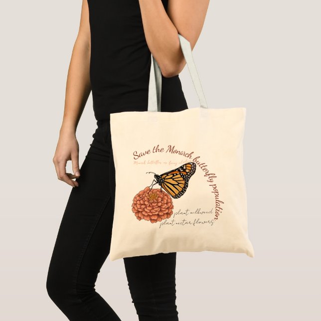 Bolsa Tote Borboleta Monarca Personalizável (Frente (produto))