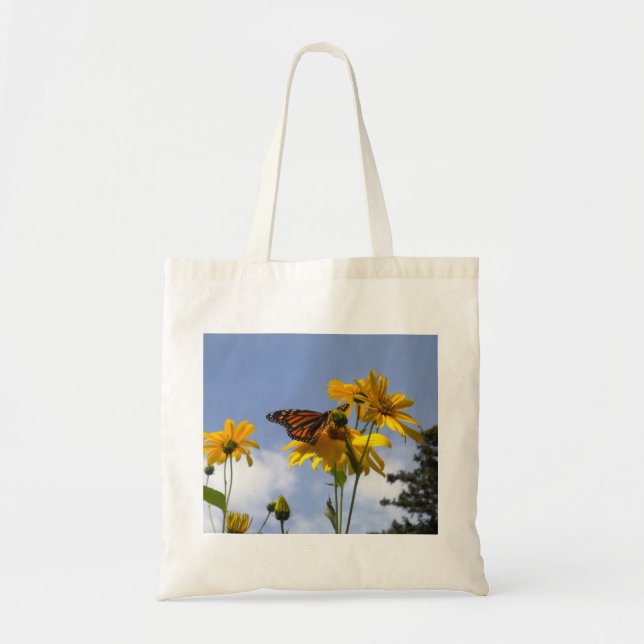Bolsa Tote Borboleta no Saco de Tota de Girassol (Frente)