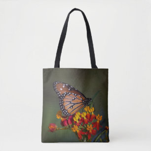Bolsa Tote Borboleta-rainha sobre algas tropicais