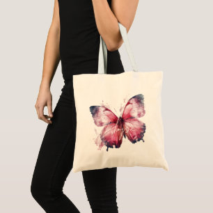 Bolsa Tote Borboleta Rosa Esperança Inspiradora