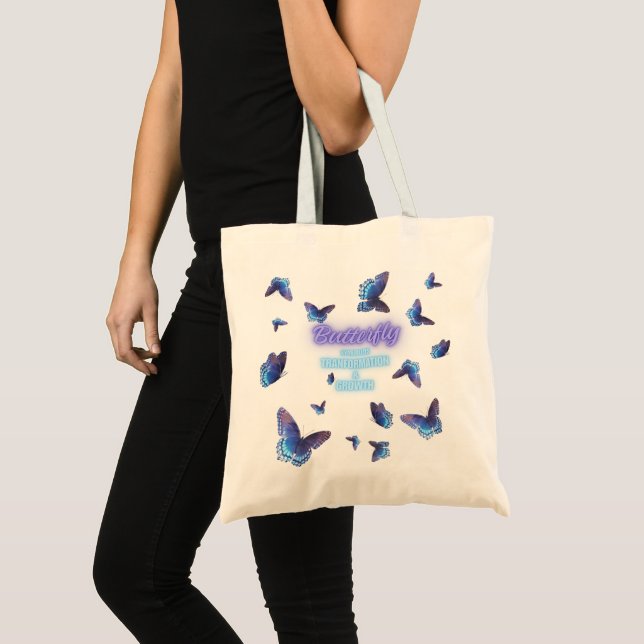 Bolsa Tote Borboleta Simboliza Transformação Crescimento Índi (Frente (produto))