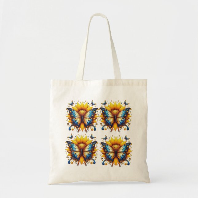 Bolsa Tote borboleta solar (Frente)