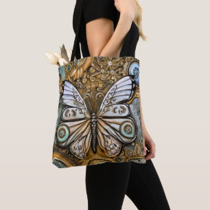 Bolsa Tote Borboleta Steampunk