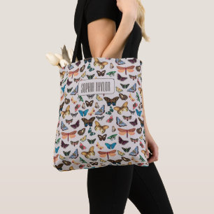 Bolsa Tote Borboleta Vintage