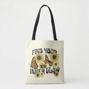 Bolsa Tote Borboleta Vintage Encontre seu brilho interno
