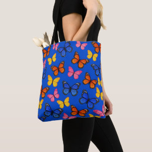 Bolsa Tote Borboletas Azuis Vibrantes