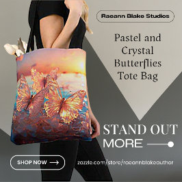 Bolsa Tote Borboletas Cristal e Pastel