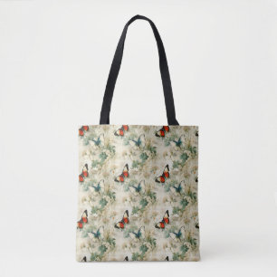 Bolsa Tote Borboletas e flores coloridas (2)