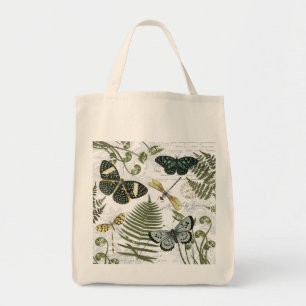Bolsa Tote borboletas e libélulas de colheita modernas