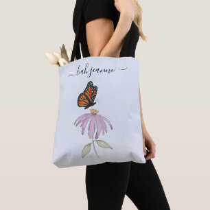 Bolsa Tote Borboletas Monarcas Modernas Elegantes Floral