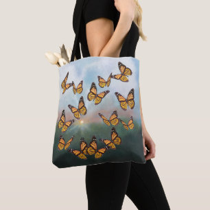 Bolsa Tote Borboletas Monarcas No Design De Dawn
