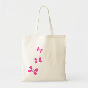 Bolsa Tote Borboletas Rosa Voando