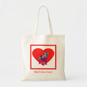 Bolsa Tote Borda Cachorro Silhueta Vermelho Melhor Cachorro M