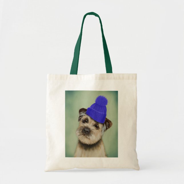Bolsa Tote Borda com capacete azul (Frente)