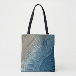 Bolsa Tote Borda do Oceano: Uma Pintura Digital de Tranquilid
